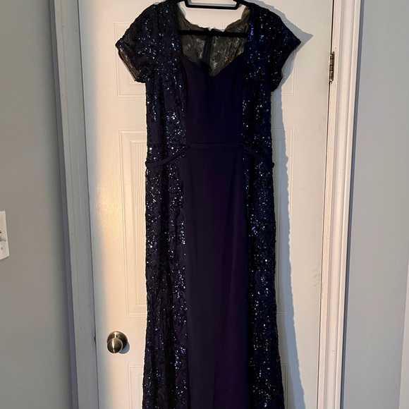 Formal Navy Sequin Dress - Picture 1 of 3